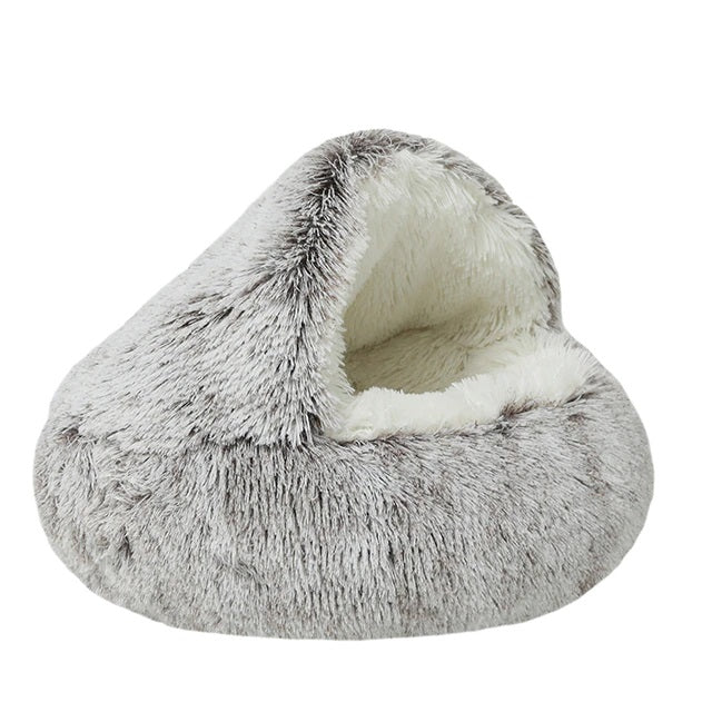 Plush Cave-Style Pet Bed