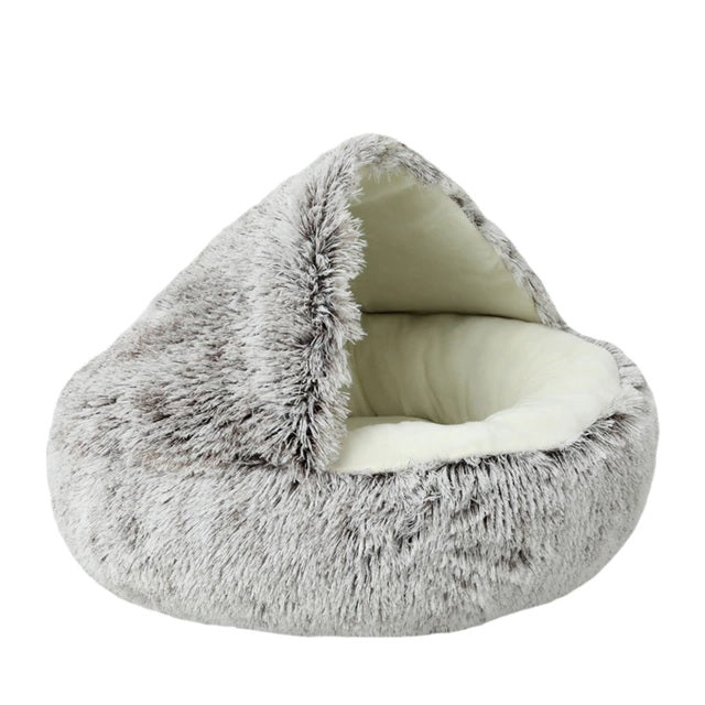 Plush Cave-Style Pet Bed