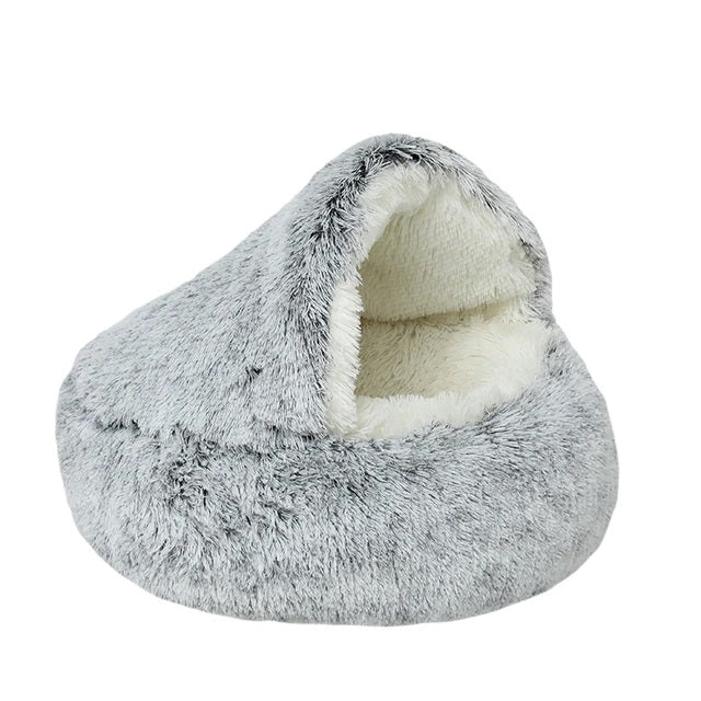 Plush Cave-Style Pet Bed