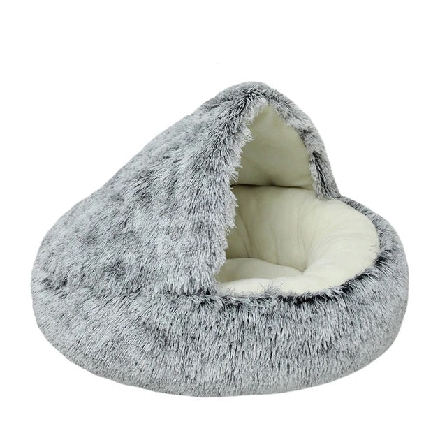 Plush Cave-Style Pet Bed