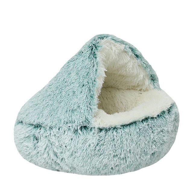 Plush Cave-Style Pet Bed