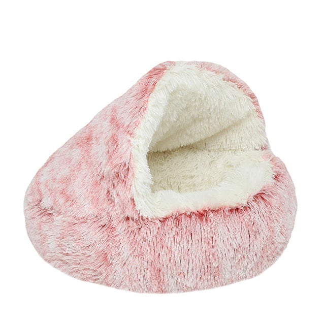 Plush Cave-Style Pet Bed