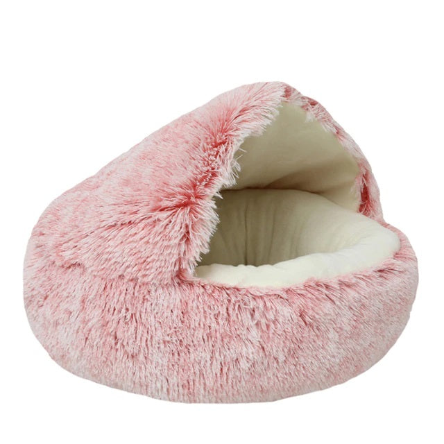 Plush Cave-Style Pet Bed