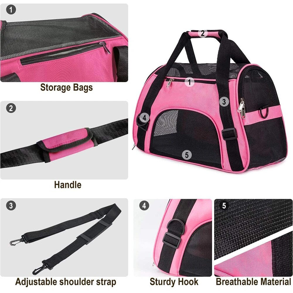 Soft Mesh-Sided Pet Carrier