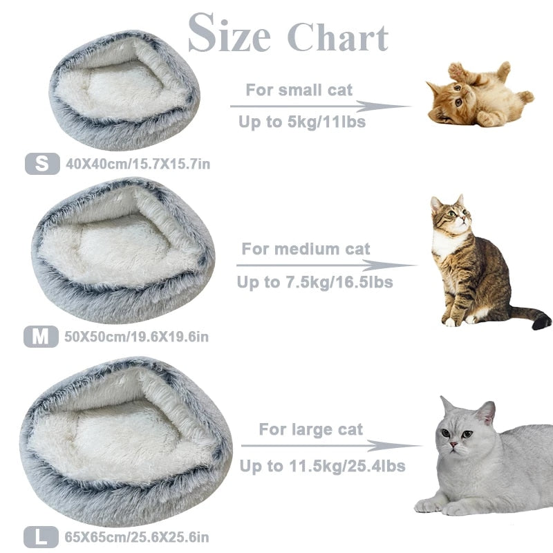 Plush Cave-Style Pet Bed